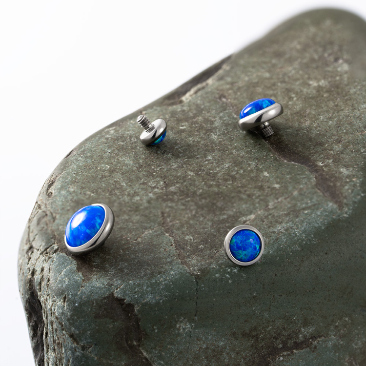 Накрутка с опалом 27 Implant Grade 1.6 мм титан Накрутка с опалом 27 Implant Grade 1.6 мм титан