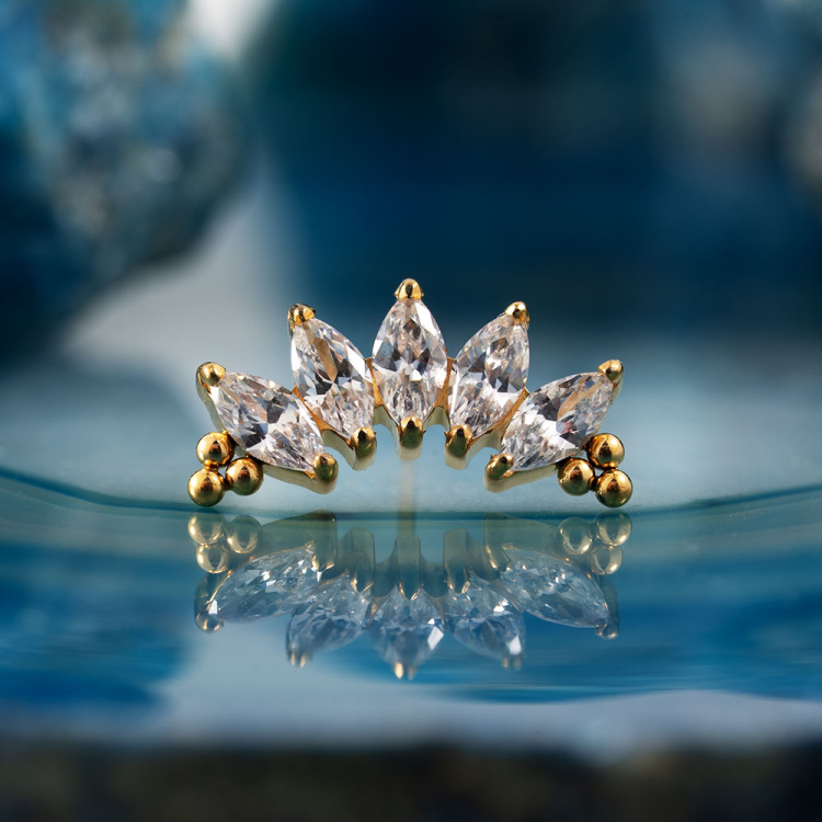Топ 5K Marquise Bead Безрезьбовой Implant Grade титан