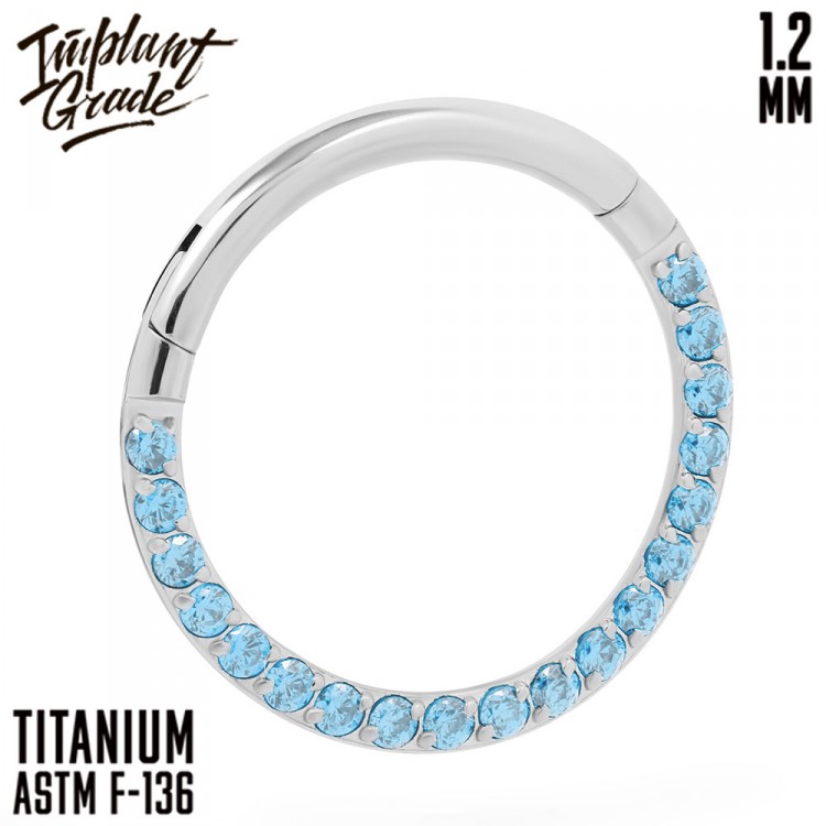 Кольцо-кликер Side Light Sapphire Implant Grade 1.2 мм титан