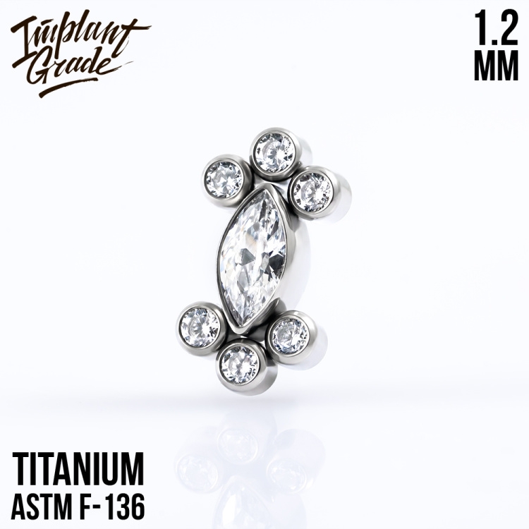 Накрутка Bug Crystal Implant Grade 1.2 мм титан Накрутка Bug Crystal Implant Grade 1.2 мм титан