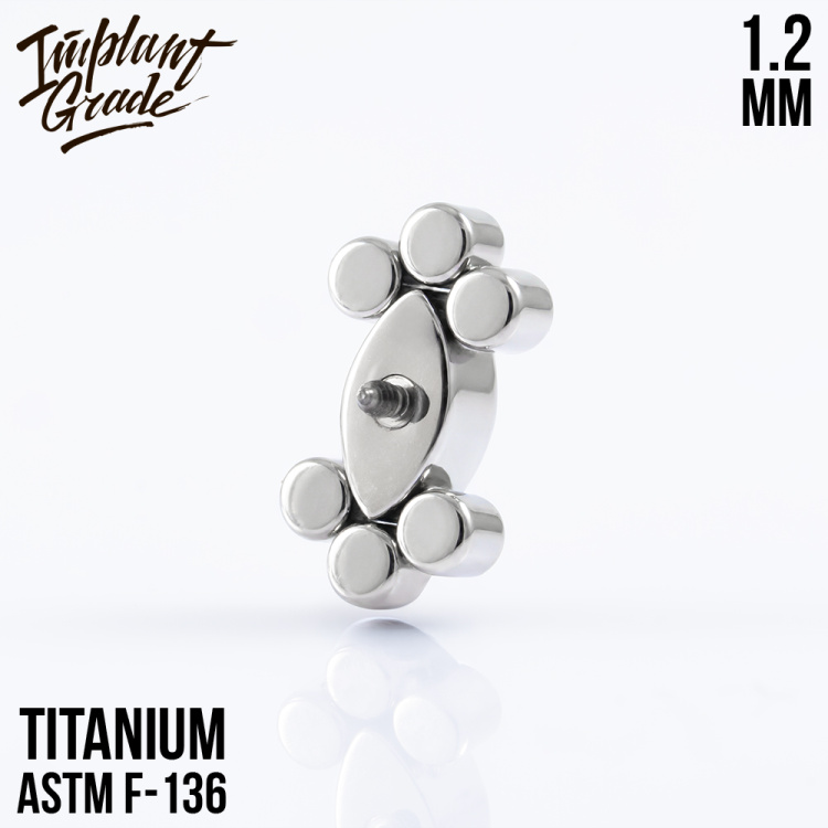 Накрутка Bug Crystal Implant Grade 1.2 мм титан Накрутка Bug Crystal Implant Grade 1.2 мм титан