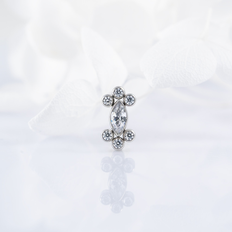 Накрутка Bug Crystal Implant Grade 1.2 мм титан Накрутка Bug Crystal Implant Grade 1.2 мм титан