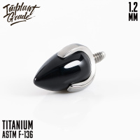 Накрутка Dragon Egg Black Onyx Implant Grade 1.2 мм титан