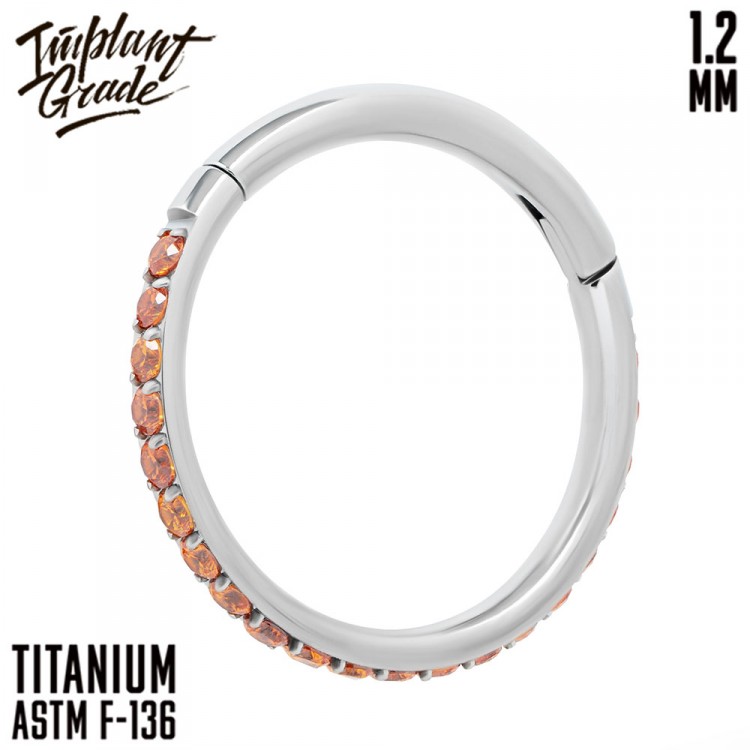 Кольцо-кликер Twilight Orange Implant Grade 1.2 мм титан