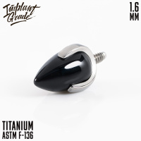 Накрутка Dragon Egg Black Onyx Implant Grade 1.6 мм титан