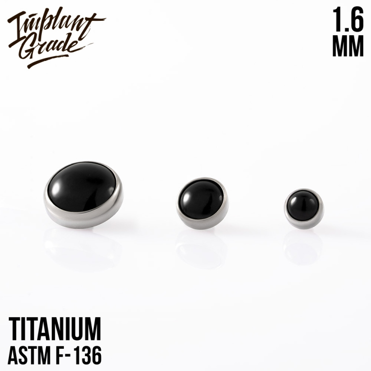 Накрутка Black Onyx Implant Grade 1.6 мм титан Накрутка Black Onyx Implant Grade 1.6 мм титан