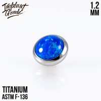 Накрутка с опалом 27 Implant Grade 1.2 мм титан