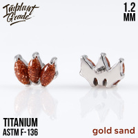 Накрутка Marquise Natural Stone vol.2 Implant Grade 1.2 мм титан