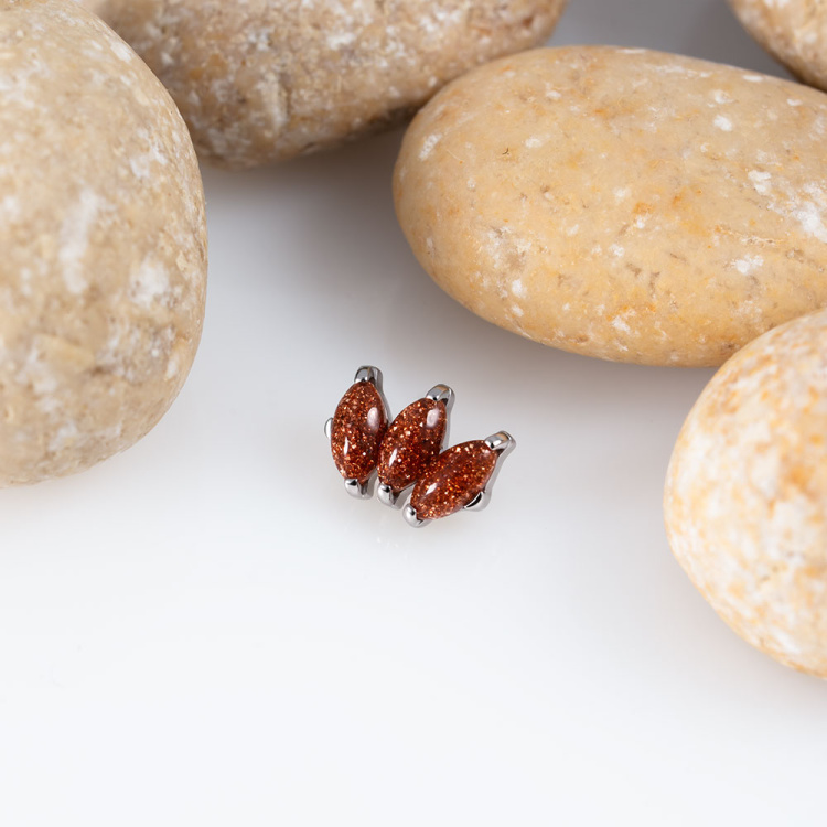 Накрутка Marquise Natural Stone vol.2 Implant Grade 1.2 мм титан