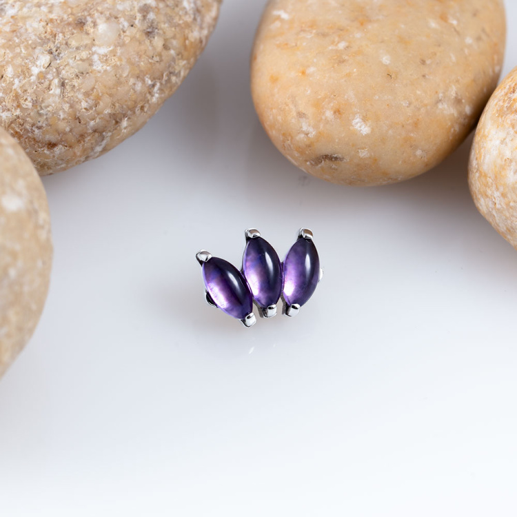 Накрутка Marquise Natural Stone vol.2 Implant Grade 1.2 мм титан