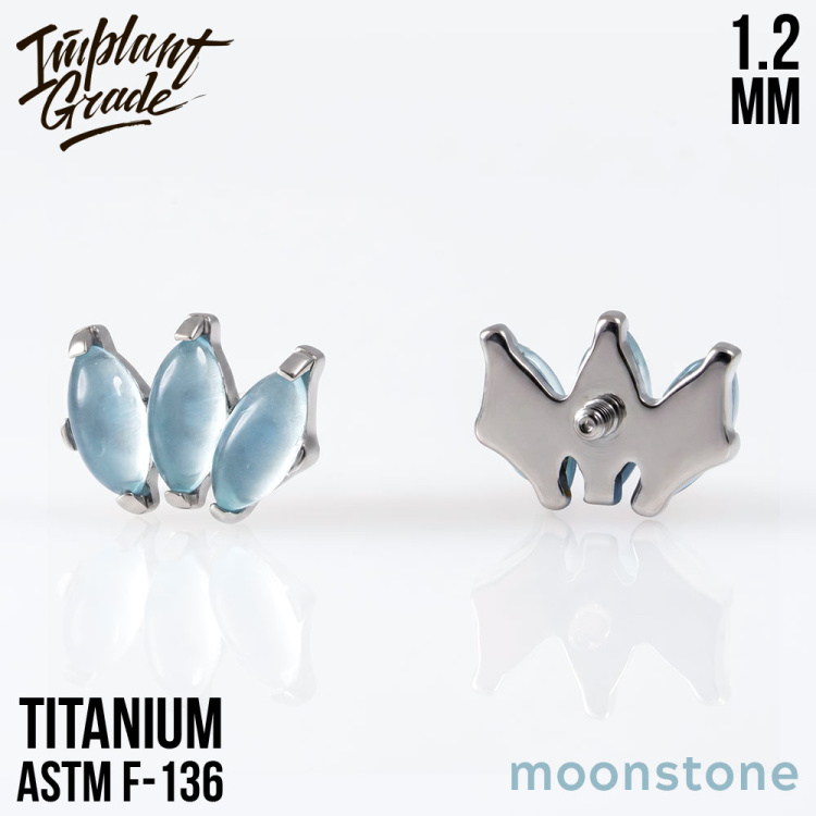 Накрутка Marquise Natural Stone vol.2 Implant Grade 1.2 мм титан