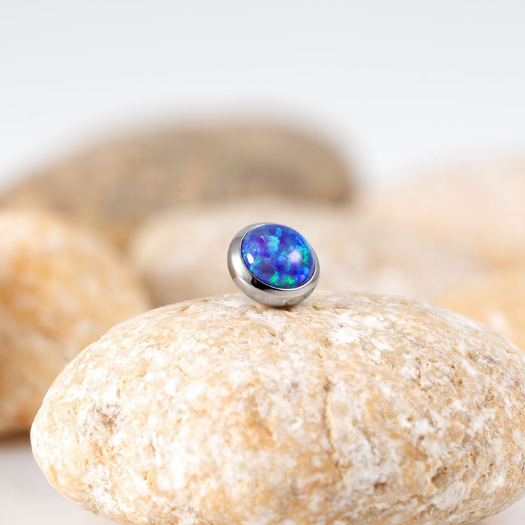 Накрутка с опалом 51 Implant Grade 1.2 мм титан