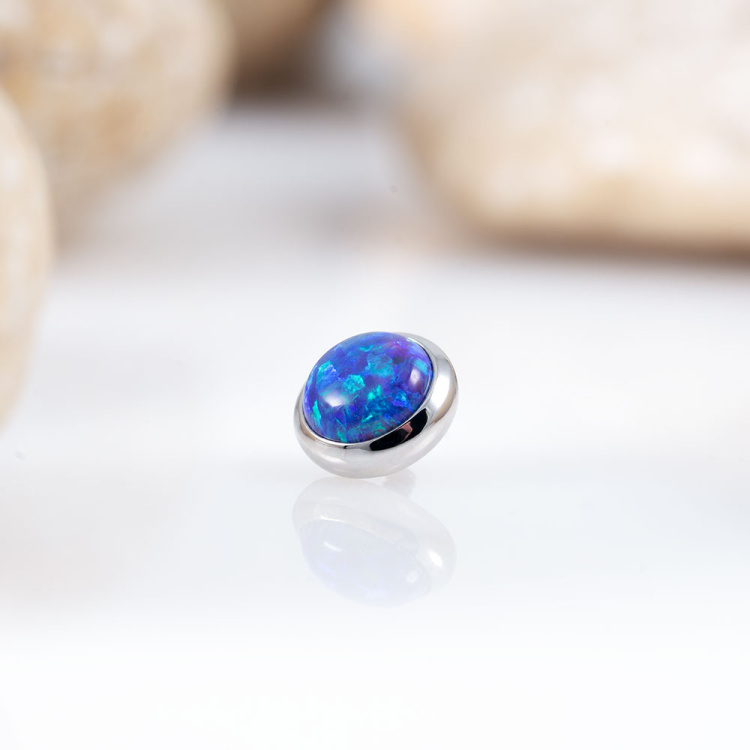 Накрутка с опалом 51 Implant Grade 1.2 мм титан