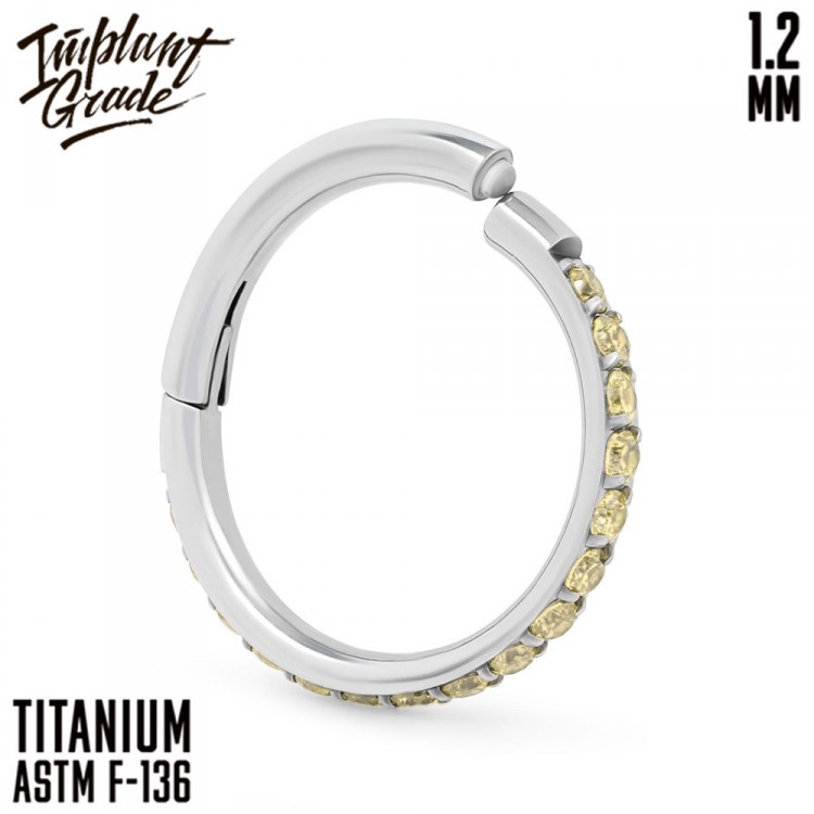Кольцо-кликер Twilight Yellow Implant Grade 1.2 мм титан