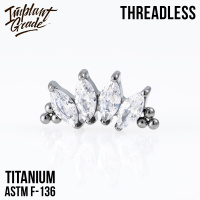 Топ 4K Marquise Bead Безрезьбовой Implant Grade титан