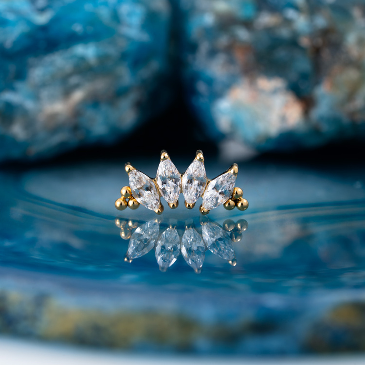 Топ 4K Marquise Bead Безрезьбовой Implant Grade титан