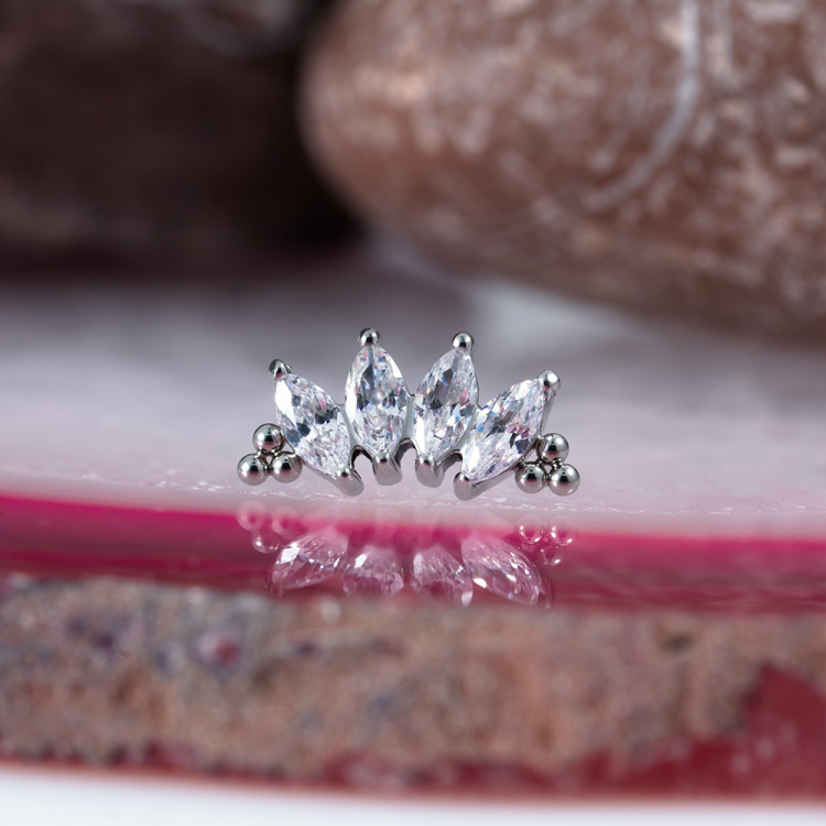 Топ 4K Marquise Bead Безрезьбовой Implant Grade титан