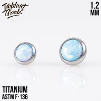 Накрутка с опалом 26 Implant Grade 1.2 мм титан