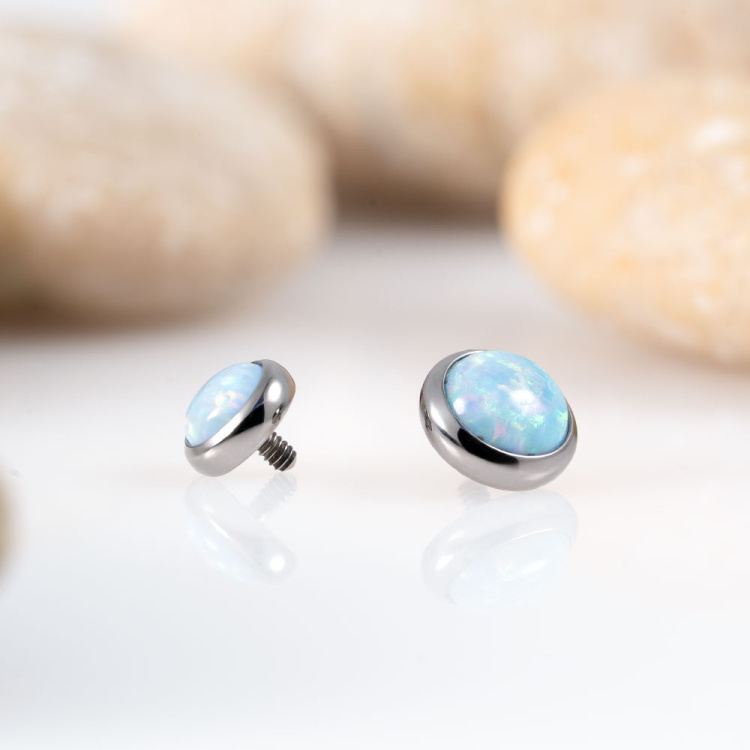 Накрутка с опалом 26 Implant Grade 1.2 мм титан